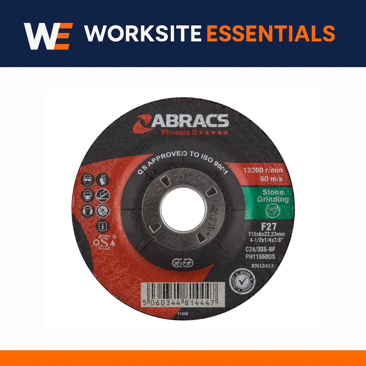 🪨 Phoenix II Stone Grinding Discs – Heavy-Duty Abrasive Wheels for Stone, Concrete & Masonry | Abracs