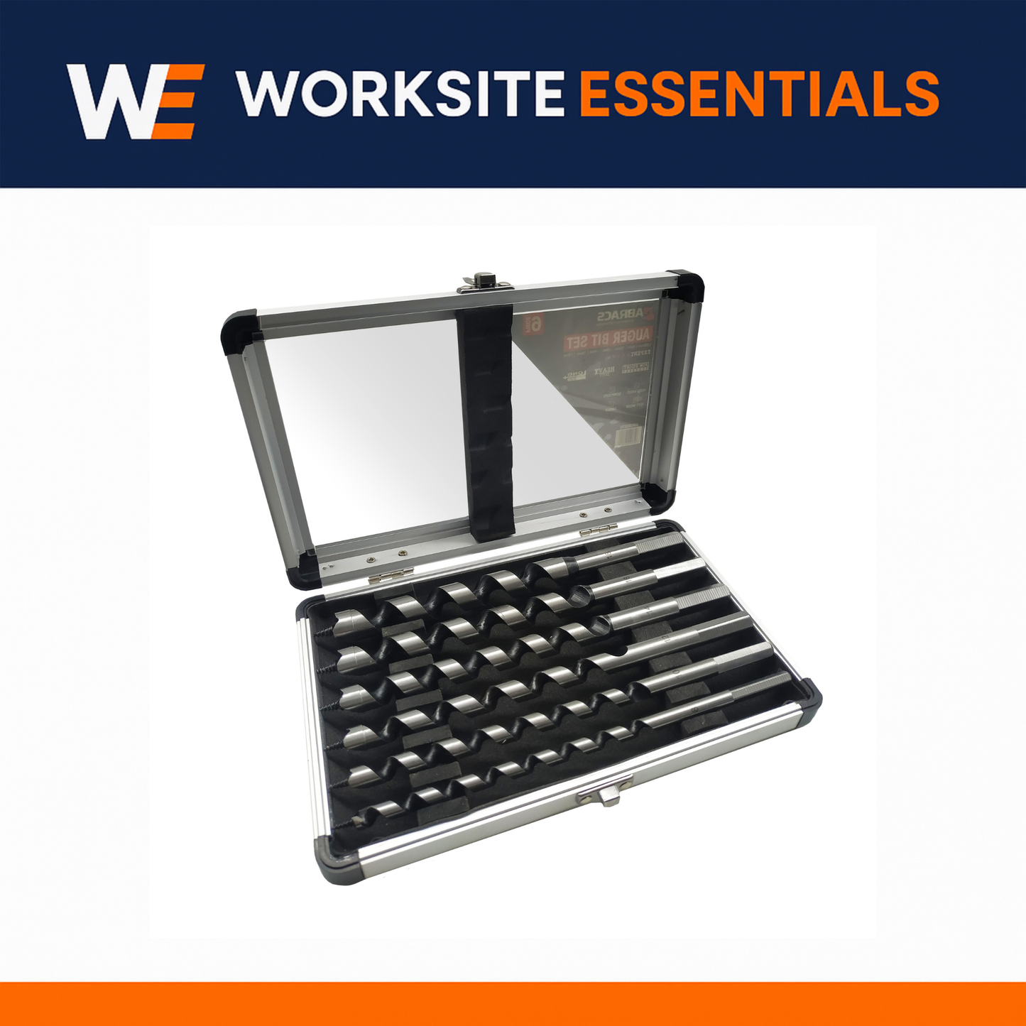 6-Piece Auger Wood Drill Bit Set – 230 mm Length (8–18 mm) | Trade Quality | Abracs