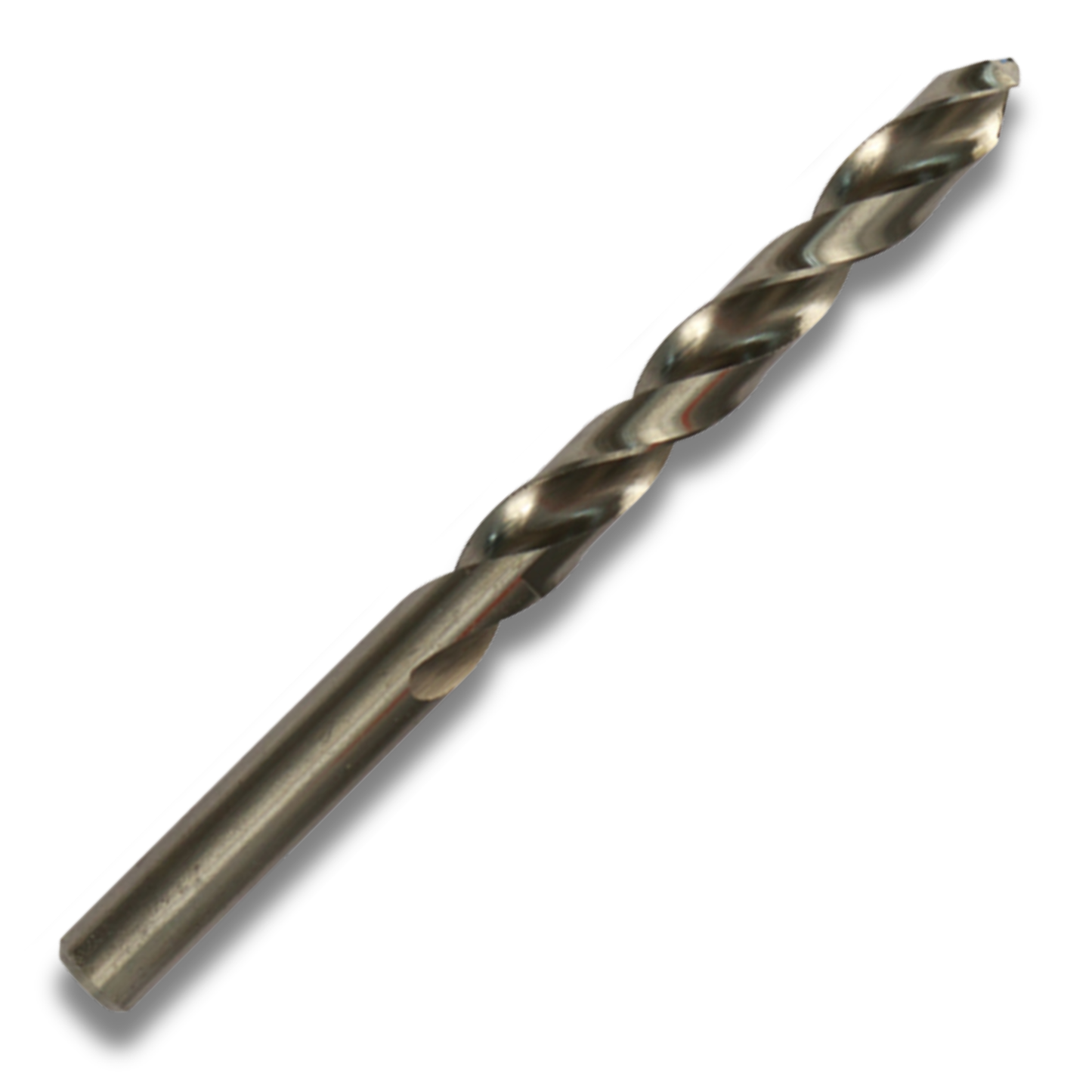 HSS-G precision-ground twist drill bit with round shank for drilling metal, wood and plastic