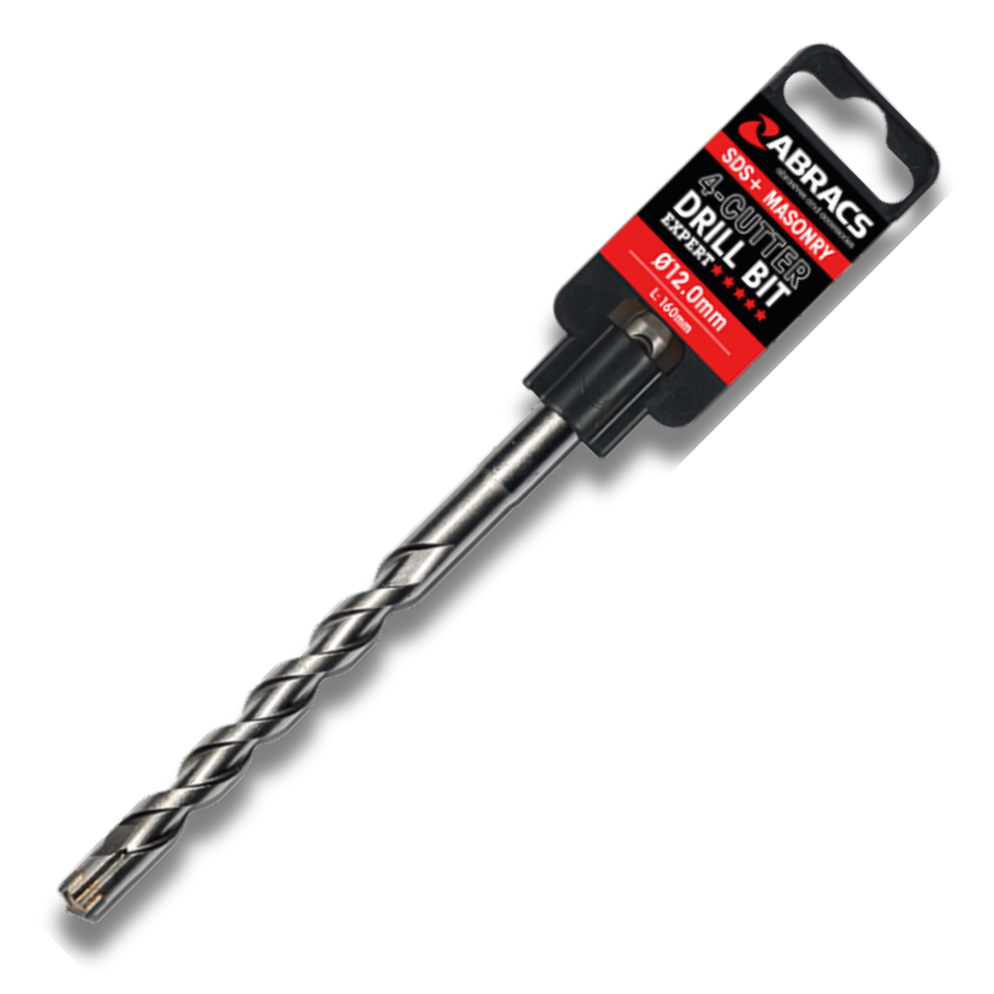 SDS+ 4-cutter masonry drill bits with carbide tips for drilling concrete, brick and stone, 5.5–25mm sizes