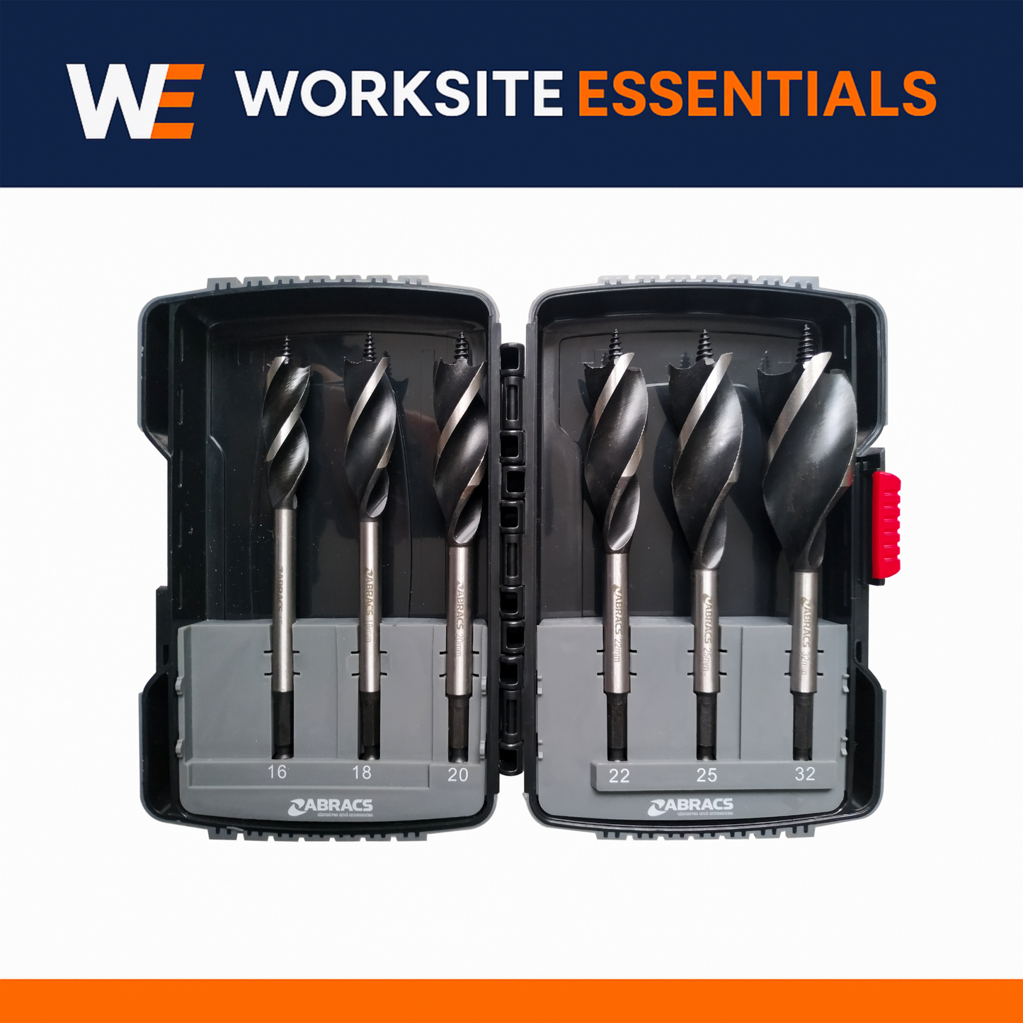 6-Piece Speed Auger Drill Bit Set – 159 mm Length (16–32 mm) | Trade Quality | Abracs