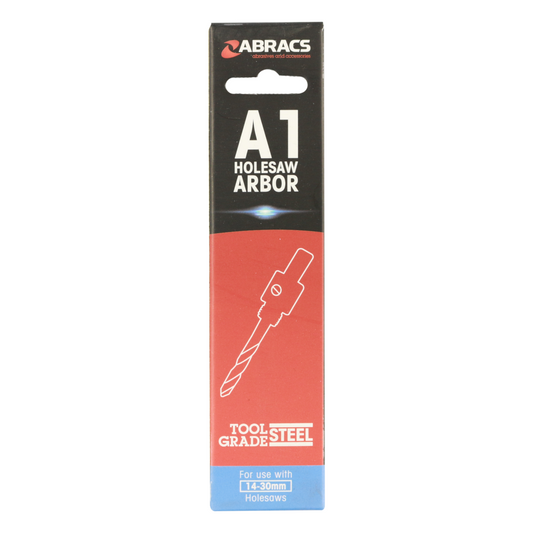 A1 & A2 Arbors with Pilot Drill Bit – SDS & Standard Fittings for 14–152 mm Holesaws | Trade Quality | Abracs