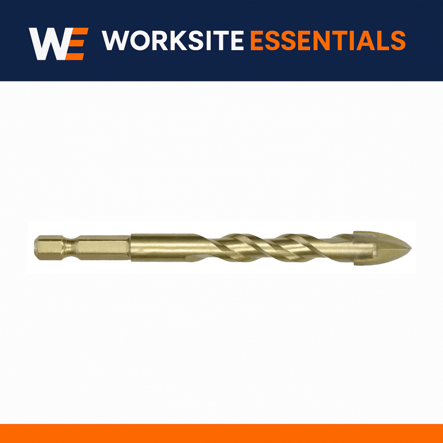 Tile & Glass Drill Bits – 4-Tip Carbide, Titanium Coated with ¼” Hex Shank | Abracs Professional Grade
