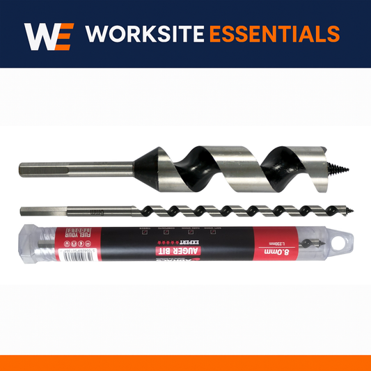 Auger Wood Drill Bit – 6mm–34mm Diameters, 230–620mm Lengths | Trade Quality | Abracs