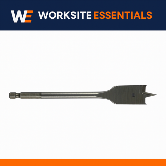🧰 Flat Wood Drill Bit – Professional Spade Bit for Timber, MDF & Chipboard (152mm Long, 6–38mm Sizes)