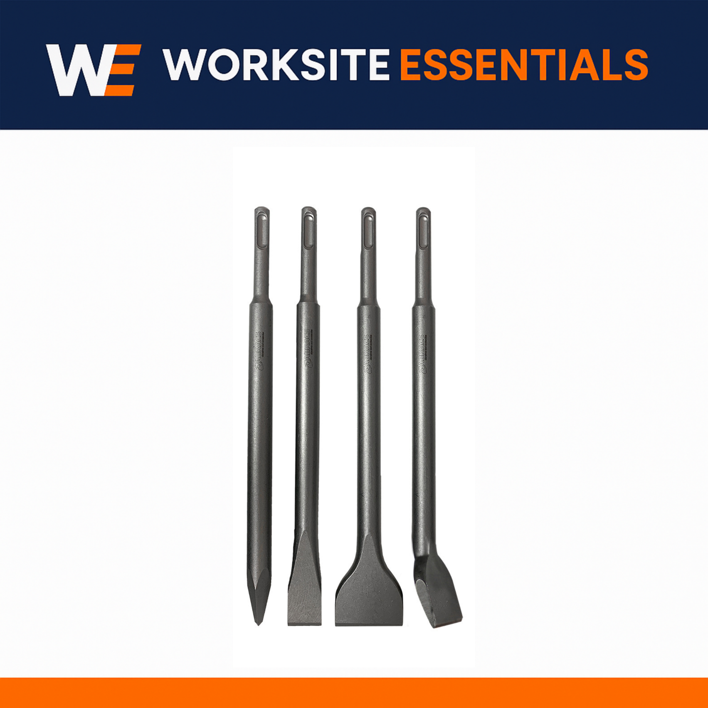 SDS+ Chisels – Professional Flat, Point & Angled Chisels for Concrete, Brick & Masonry (250mm Hardened Steel, Trade Quality)