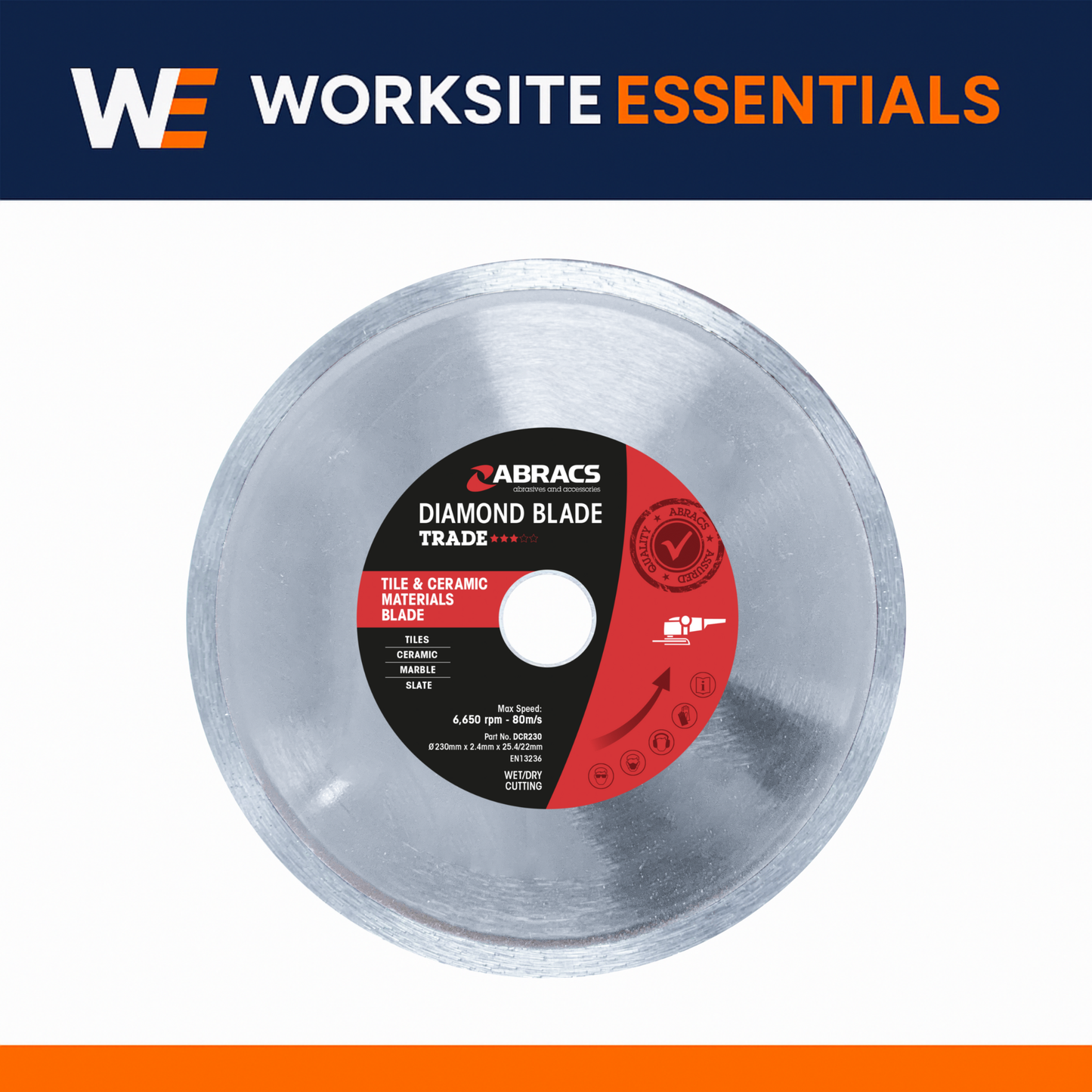 Tile & Ceramic Cutting Blades – Abracs Trade Range (115mm–230mm)